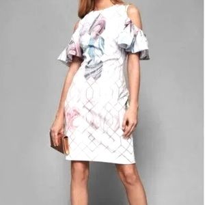NWOT Ted Baker Kindra Sea of Clouds Pencil dress